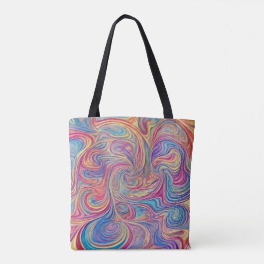 Kleurenwervelingen Canvas tas (Achterkant)