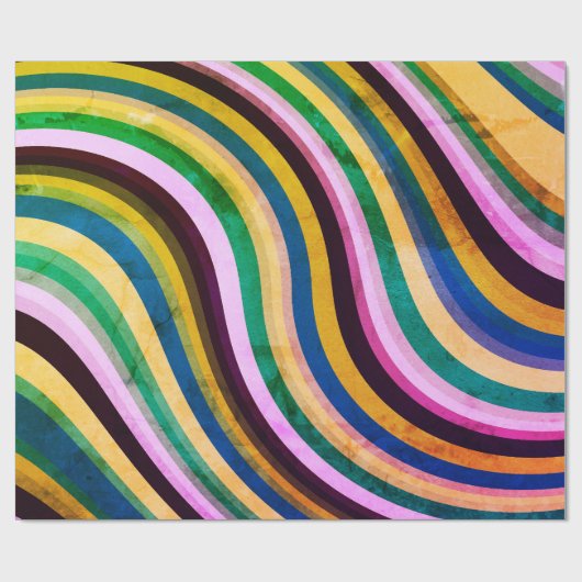 Kleurenwervelingen inpakpapier (Vlak)