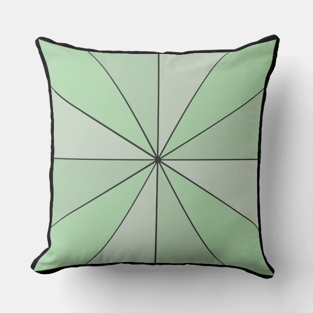 Kleurenwiel 2 in 1 Groen zwart Kussen (Voorkant)