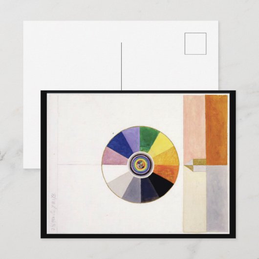 Kleurenwiel, Abstracte kunst Briefkaart (Voorkant / Achterkant)