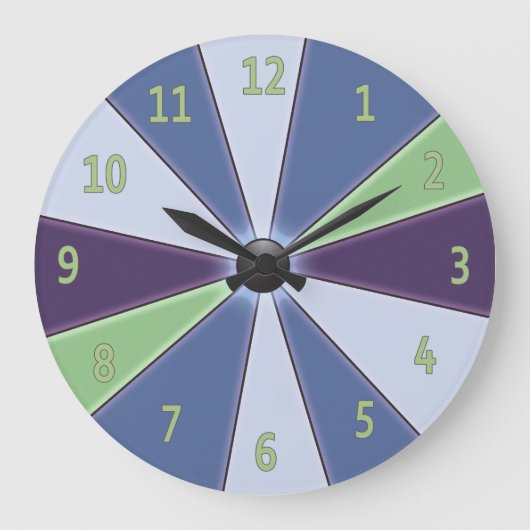 Kleurenwiel Blauw Grote Klok (Voorkant)