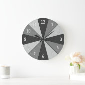 Kleurenwiel grijs met cijfers grote klok (Huis)