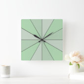 Kleurenwiel groen vierkante klok (Huis)