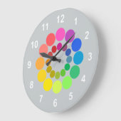 Kleurenwiel...met uw achtergrondkleur. grote klok (Hoek)