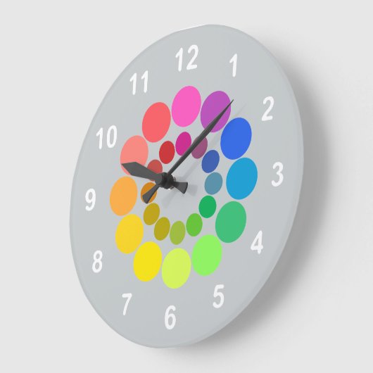 Kleurenwiel...met uw achtergrondkleur. grote klok (Hoek)