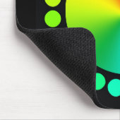 Kleurenwiel op zwart muismat (Hoek)