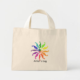 Kleurenwiel van kunstenaar mini tote bag