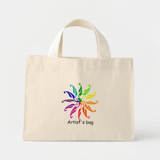 Kleurenwiel van kunstenaar mini tote bag (Voorkant)