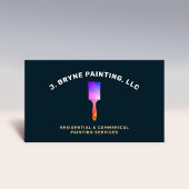 Kleurenwiel verf penseel penseel voor verf in huis visitekaartje