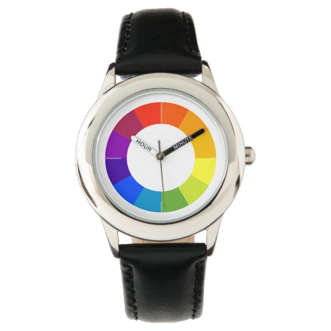 Kleurenwielhorloge (multicolor) horloge (Voorkant)