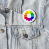 Kleurenwielkunstenaar en kunstleraar ronde button 5,7 cm (In situ)