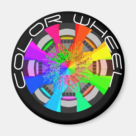 Kleurenwielschilderplaat Magneet (Voorkant)