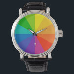 Kleurenwieltheorie School Science Hue Disc Light R Horloge<br><div class="desc">kleurenwiel theorie school wetenschap tint schijf licht regenboog Natuurkunde</div>