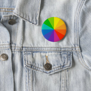 Kleurenwieltheorie School Science Hue Disc Light R Ronde Button 5,7 Cm