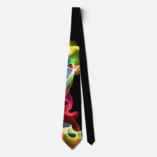 Kleurenwisselaar Abstract op zwarte Stropdas (Voorkant)