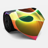 Kleurenwisselaar Abstract op zwarte Stropdas (Opgerold)