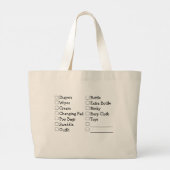 Kleurenzak met checklist op achterzijde grote tote bag (Achterkant)