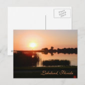 Kleurenzonsondergang in Lakeland Florida Briefkaart (Voorkant / Achterkant)