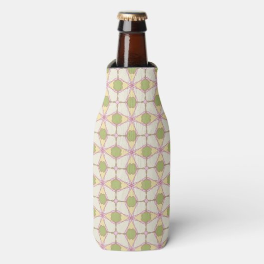 Kleurere achtergrond van het retropatroon 3 flesjeskoeler (Fles Voorkant)
