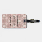 Kleurere achtergrond van het retropatroon 4 bagagelabel (Achterkant horizontaal)