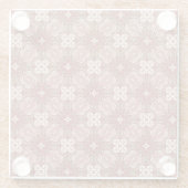 Kleurere achtergrond van het retropatroon 4 glazen onderzetter (Achterkant)