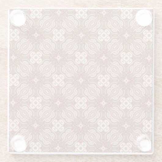 Kleurere achtergrond van het retropatroon 4 glazen onderzetter (Achterkant)