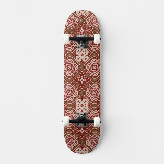 Kleurere achtergrond van het retropatroon 4 persoonlijk skateboard (Voorkant)