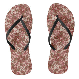 Kleurere achtergrond van het retropatroon 4 teenslippers