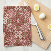 Kleurere achtergrond van het retropatroon 4 theedoek (Quarter Fold)