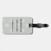 Kleurere achtergrond van het retropatroon 5 bagagelabel (Achterkant horizontaal)