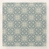 Kleurere achtergrond van het retropatroon 5 glazen onderzetter (Voorkant)