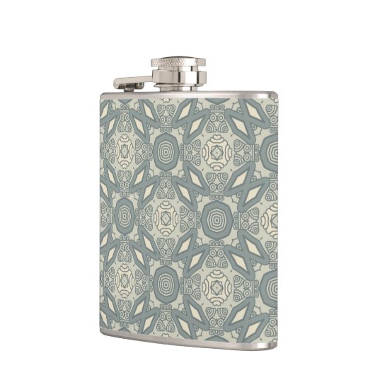 Kleurere achtergrond van het retropatroon 5 heupfles (Links)