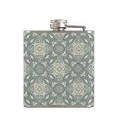 Kleurere achtergrond van het retropatroon 5 heupfles (Achterkant)