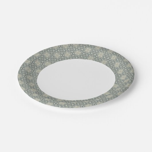 Kleurere achtergrond van het retropatroon 5 papieren bordje (Gekanteld)