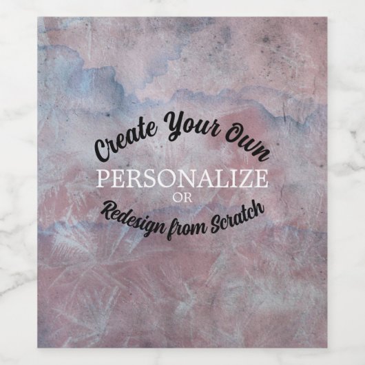 Kleurere  beschadigde papieren achtergrond - Roze Wijn Etiket (Enkel label)