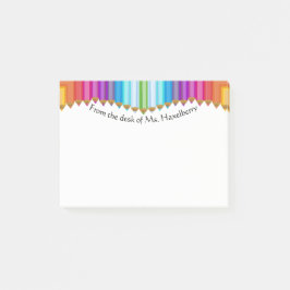 Kleurere encils Leraren Aangepast notitieblok Post-it® Notes