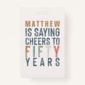 Kleurere kaasjes van Classy tot vijftig jaar Badge (Voorkant)