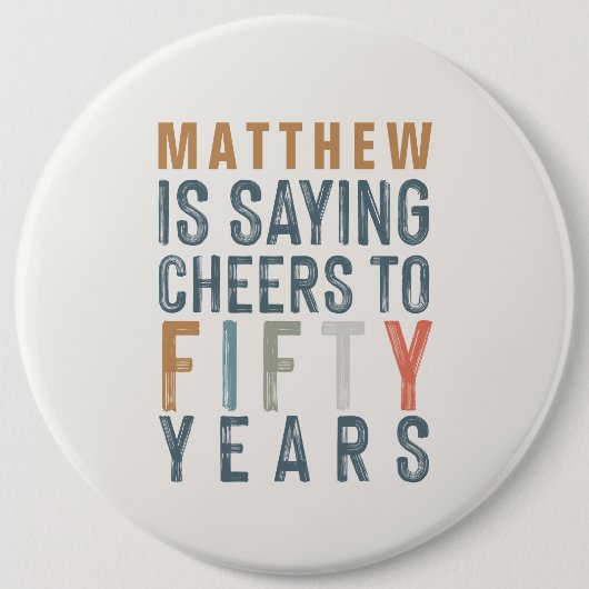 Kleurere kaasjes van Classy tot vijftig jaar Ronde Button 6,0 Cm (Voorkant)