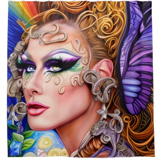 Kleurexploderend, ontwerp van het bewerkte dunning douchegordijn (Voorkant)