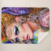 Kleurexploderend, ontwerp van het bewerkte dunning sherpa deken (Voorkant (horizontaal))