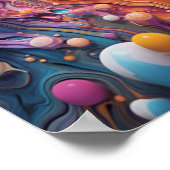 Kleurexplosie. #Abstractart, Kunst, Schilderen Poster (Hoek)