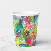 kleurexplosie-Collectie Papieren Bekers (Achterkant)
