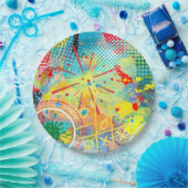 kleurexplosie-Collectie Papieren Bordje (Feest)