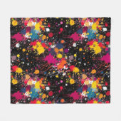 Kleurexplosie Fleece Deken (Voorkant (Horizontaal))