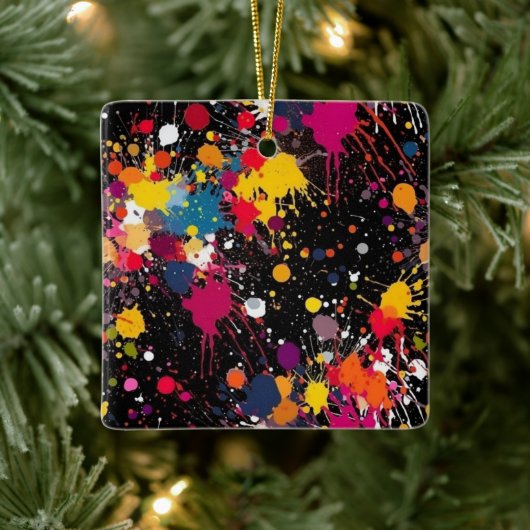 Kleurexplosie Keramisch Ornament (Boom)