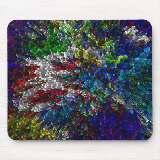 Kleurexplosie!  ~ Mousepad Muismat (Voorkant)