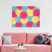 Kleurexplosie-omhuld canvas (palet 1) afdruk (Insitu (Woonkamer))