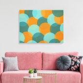 Kleurexplosie-omhuld canvas (palet 3) afdruk (Insitu (Woonkamer))