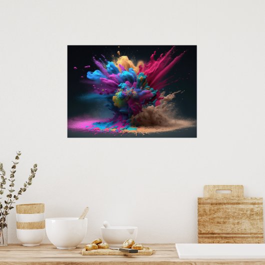 Kleurexplosie Poster (Keuken)