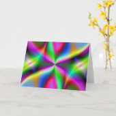 Kleurexplosie Rainbow Fractal Art Gifts Kaart (Gele Bloem)